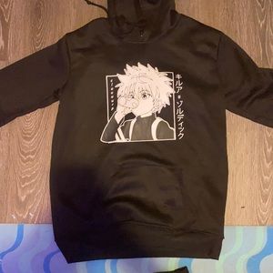 From Amazon, medium hoodie, black/white Killiua